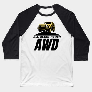 ALL WHEEL POWER Baseball T-Shirt